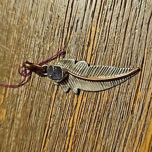 New Natural Tanzanite Sterling Silver feather 🪶 pendant